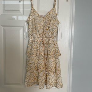 Layered floral design dress